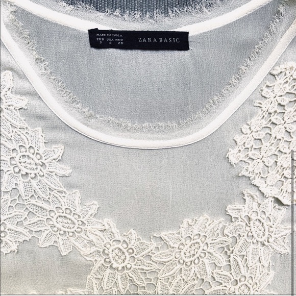 Zara Sheer Embroidered Shell - Picture 2 of 2